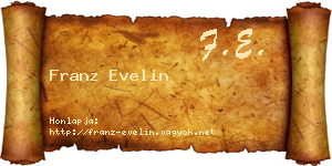 Franz Evelin névjegykártya
